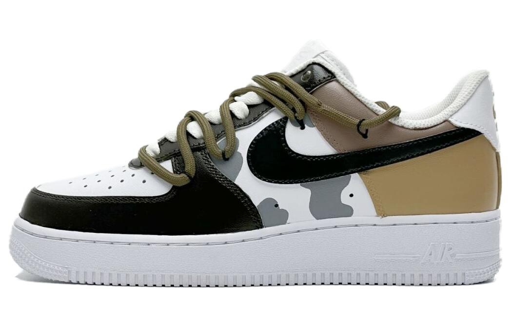 

Кроссовки Nike Air Force 1 Skateboarding Shoes Men Low-top White, хаки
