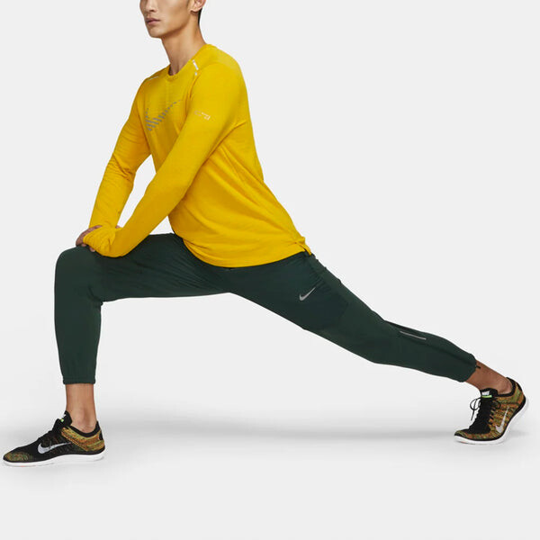 Брюки essential fleece running sports long pants green Nike, зеленый — фото 3
