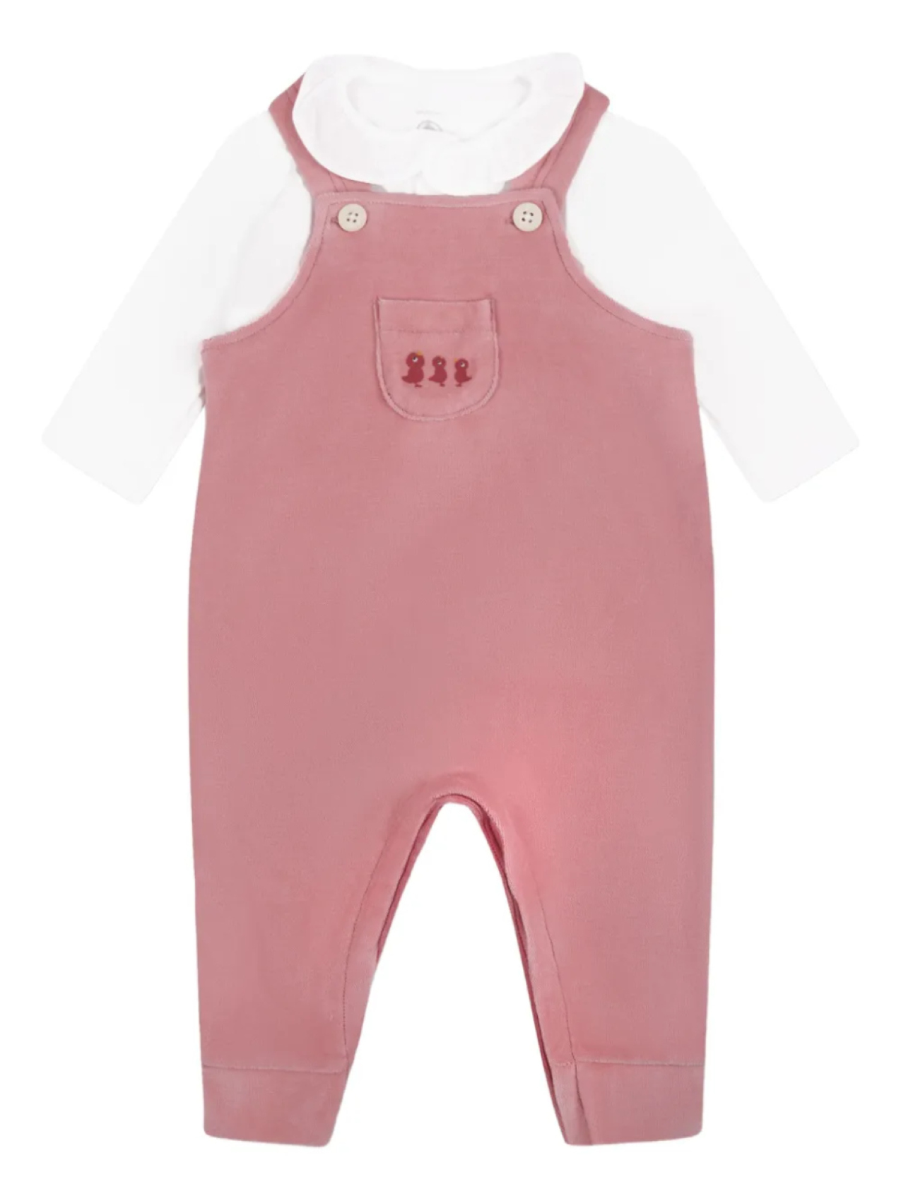 

Велюровый комбинезон Petit Bateau, розовый