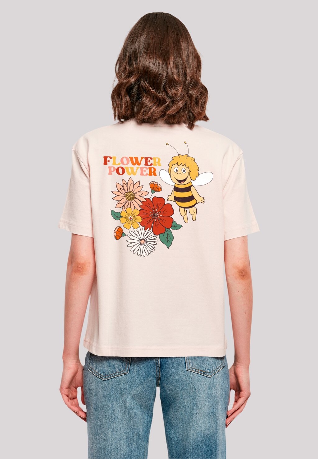 

Футболка с принтом DIE BIENE MAJA FLOWER POWER HEROES OF CHILDHOOD F4NT4STIC, розовый