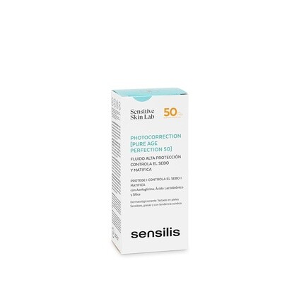 Фотокоррекция Pure Age Perfection 50 Fluid SPF 50 Матирующий и защитный с азелоглицином и пребиотиками Подходит для чувствительной кожи, жирной или склонной к акне 40 мл Sensilis — фото 2