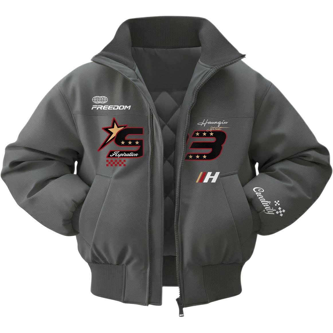 

Куртка Unisex Stand Collar Thickened HUANQIU, серый