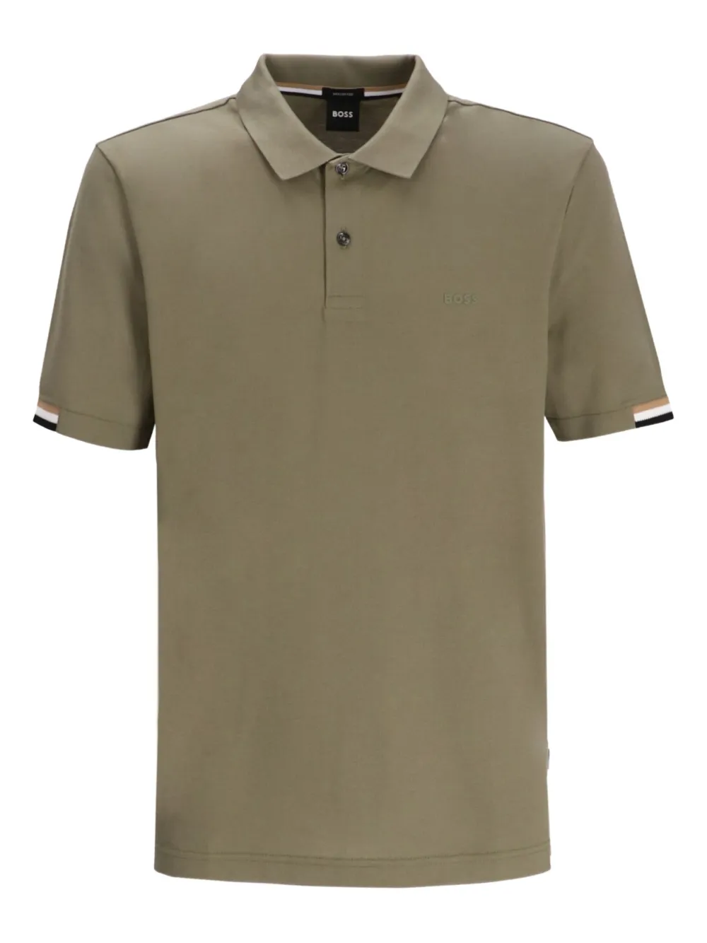 

Рубашка поло с вышитым логотипом Boss, зеленый