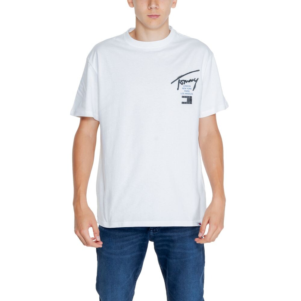 

Белая хлопковая футболка Rigenerato Tommy Jeans