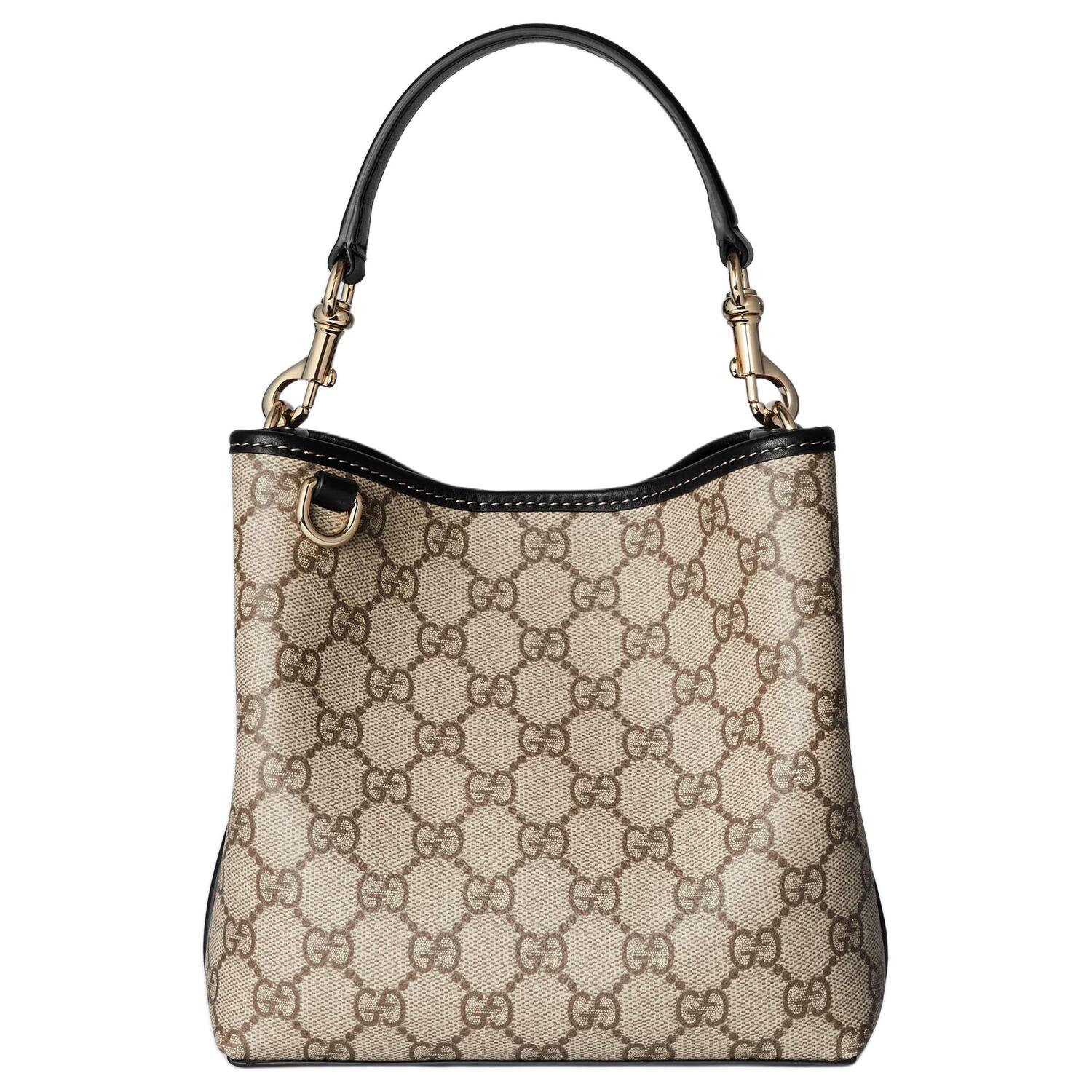 Женская мини-сумка через плечо GUCCI из лакированного холста — фото 3