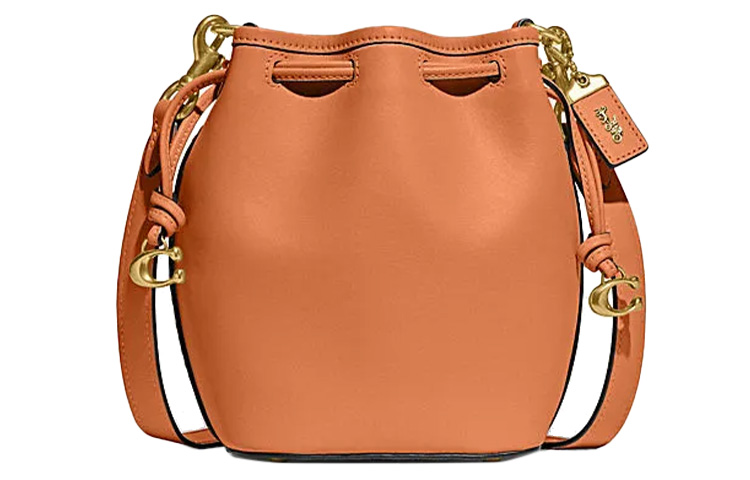 

Сумка через плечо Camila из телячьей кожи Coach, ведерко, кросс-боди, обычная модель, оранжевая