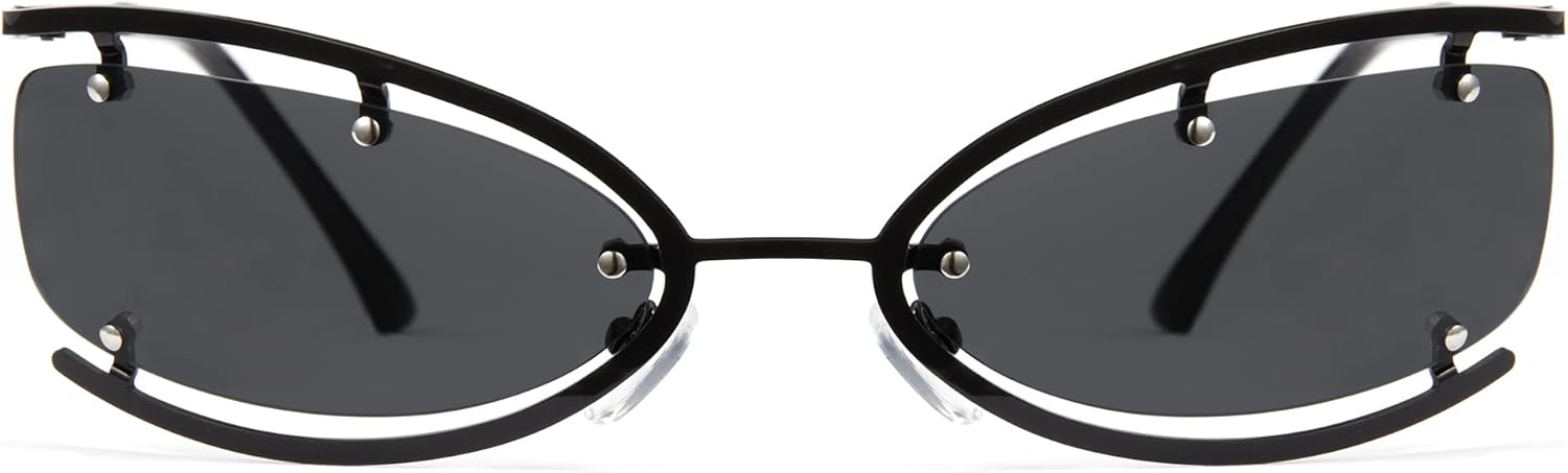 

Стильные солнцезащитные очки Cyxus в полуободковой оправе с защитой от УФ-излучения UV 400, неполяризованные линзы из поликарбоната, дизайн в стиле ретро, ​​металлические дужки, Black