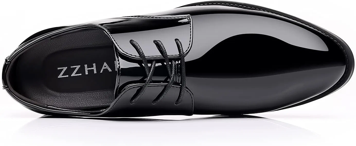 Оксфорды с острым носком, повседневные мужские, ZZHAP, черный — фото 3