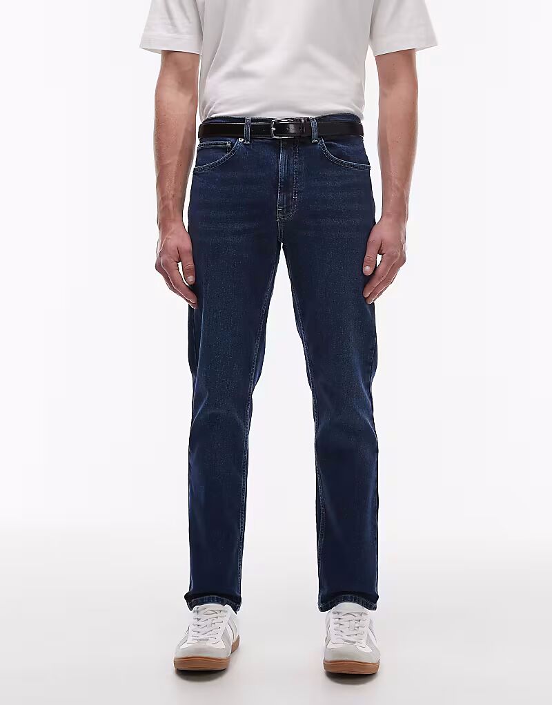 

Эластичные узкие джинсы Topman темно-синего цвета