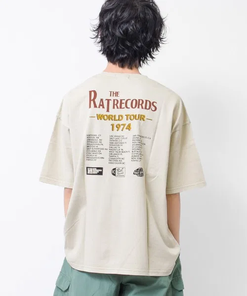 Детская футболка RAT RECORDS с принтом песочная