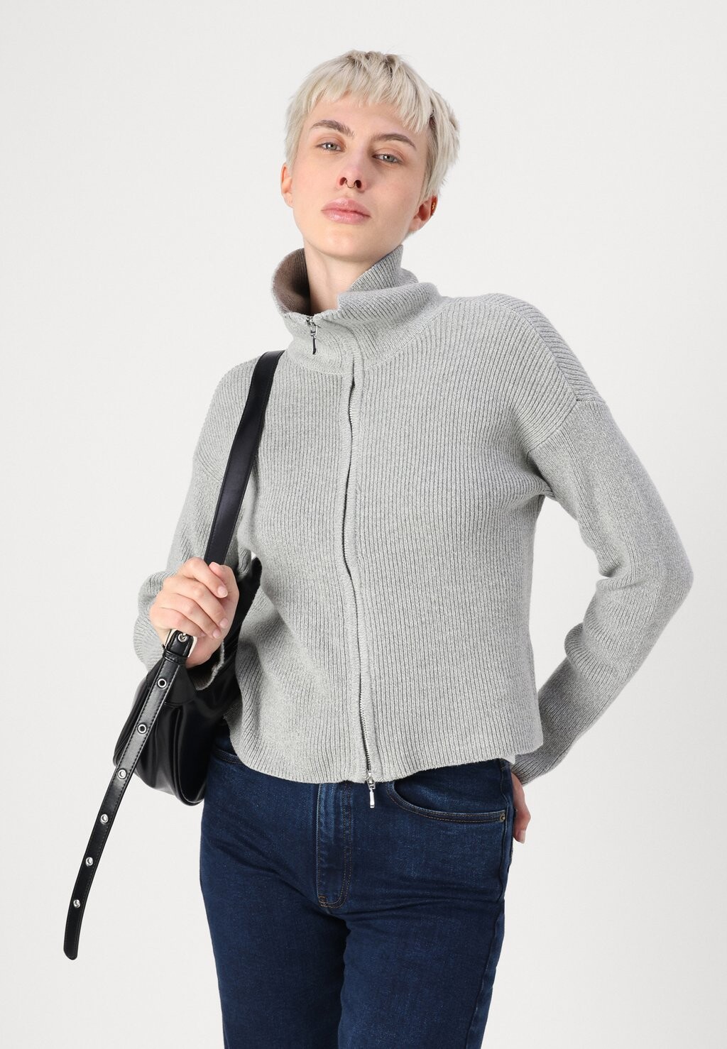 

Кардиган EMEA FULL ZIP SWEATER Hollister Co., серый