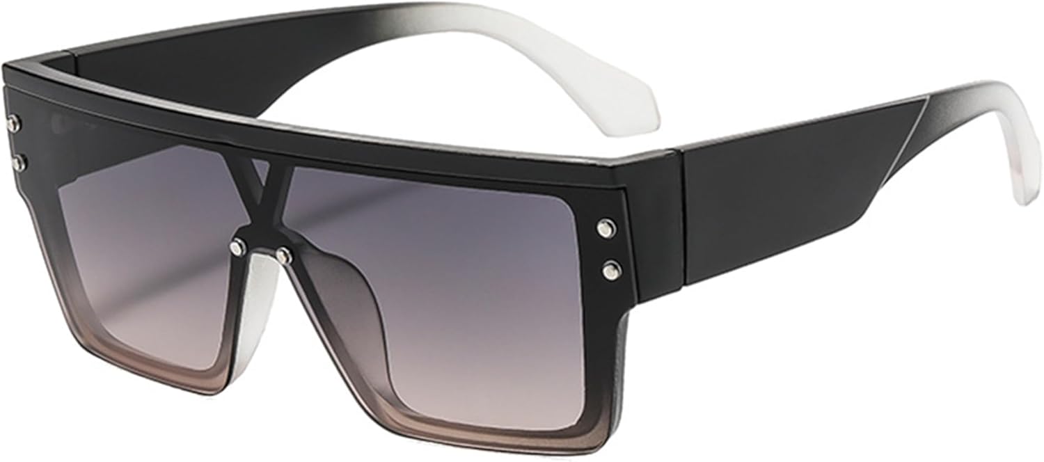 

Солнцезащитные очки bullabulling квадратной формы большого размера для женщин и мужчин, модные, с плоской верхней частью, большие, черные с золотыми линзами, защита от ультрафиолета UV400, Gradient Gray