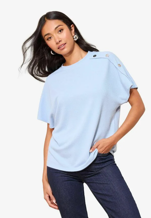 

Футболка с коротким рукавом и принтом, украшенная пуговицами Friends Like These, Blue, Синий, Футболка с коротким рукавом и принтом, украшенная пуговицами Friends Like These, Blue