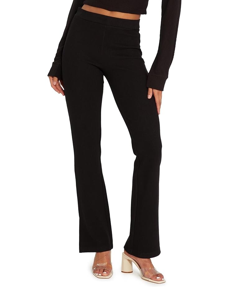 

Брюки Sanctuary The Kicker Leggings in Ribbed Ponte, черный