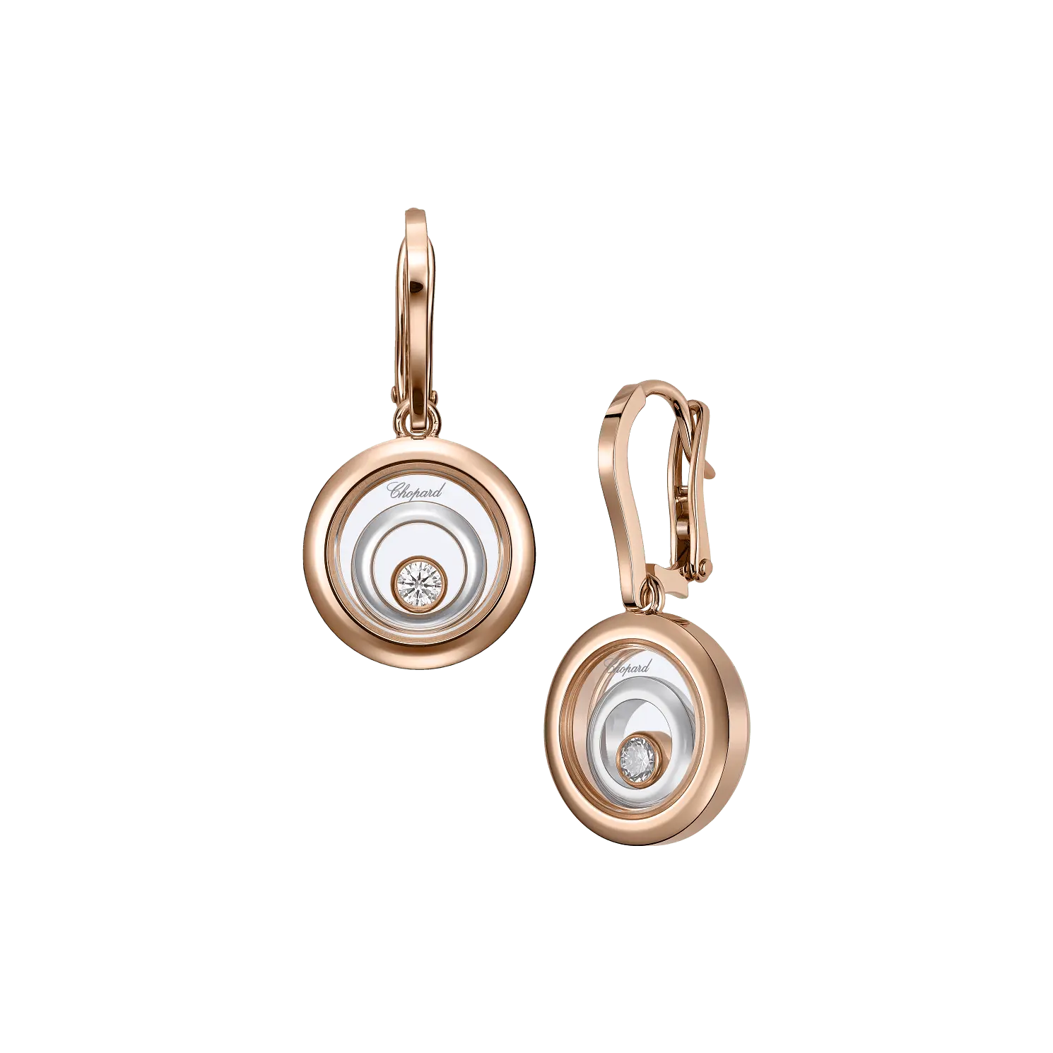 

Серьги Chopard Happy Spirit - Серьги, розовое золото, белое золото, бриллианты