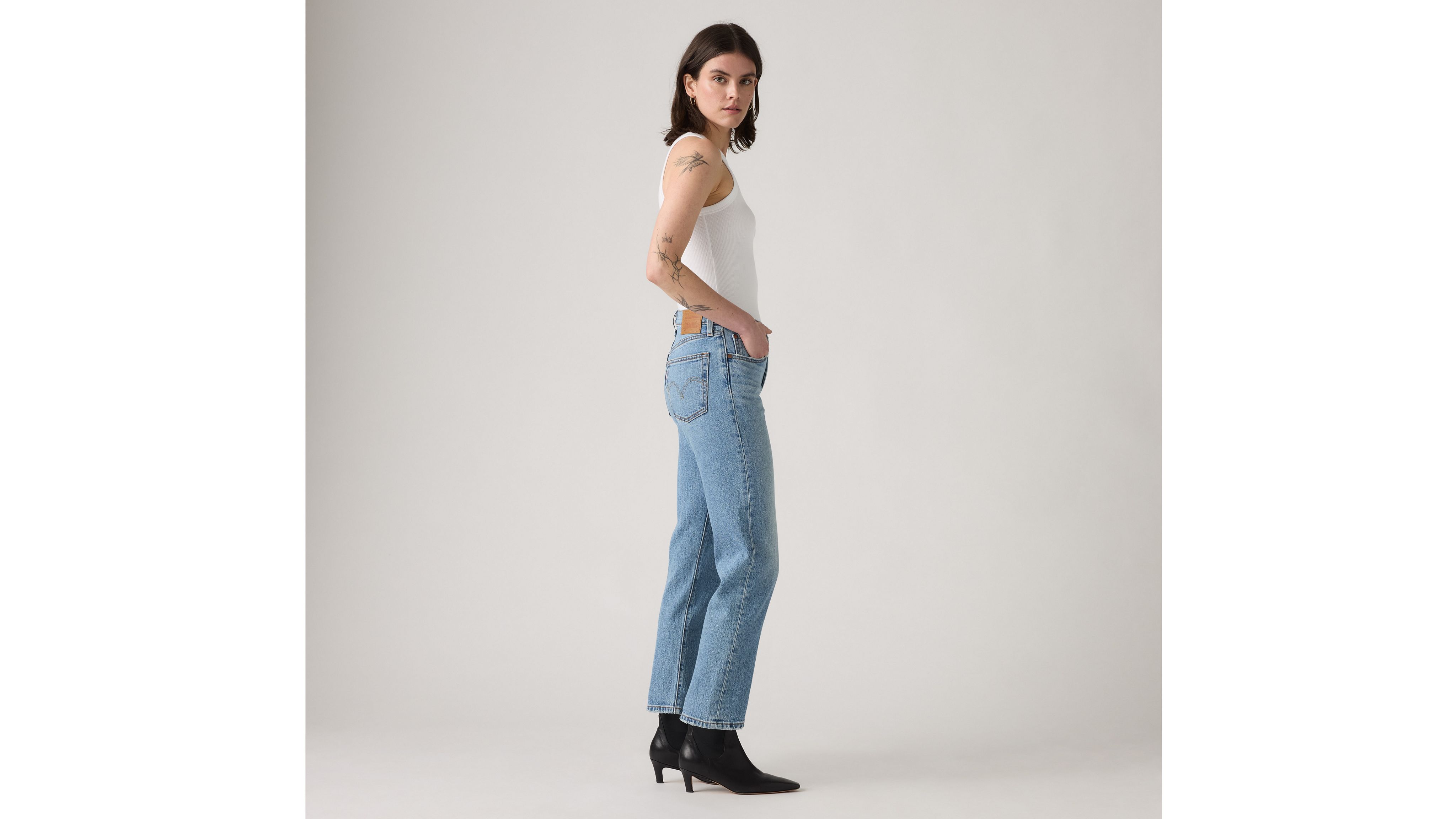 Укороченные женские джинсы 501 Original Levi's, Where To Now - Medium Wash — фото 4