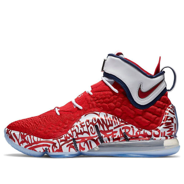 

Кроссовки lebron 17 'lebron 4 red graffiti' Nike, красный