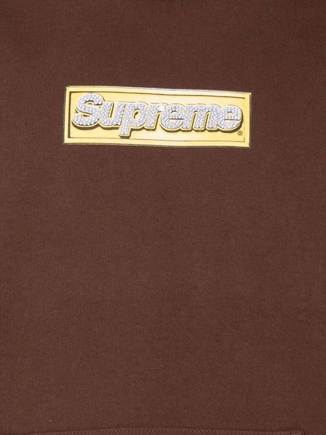 Supreme худи Bling Box Logo, коричневый — фото 2
