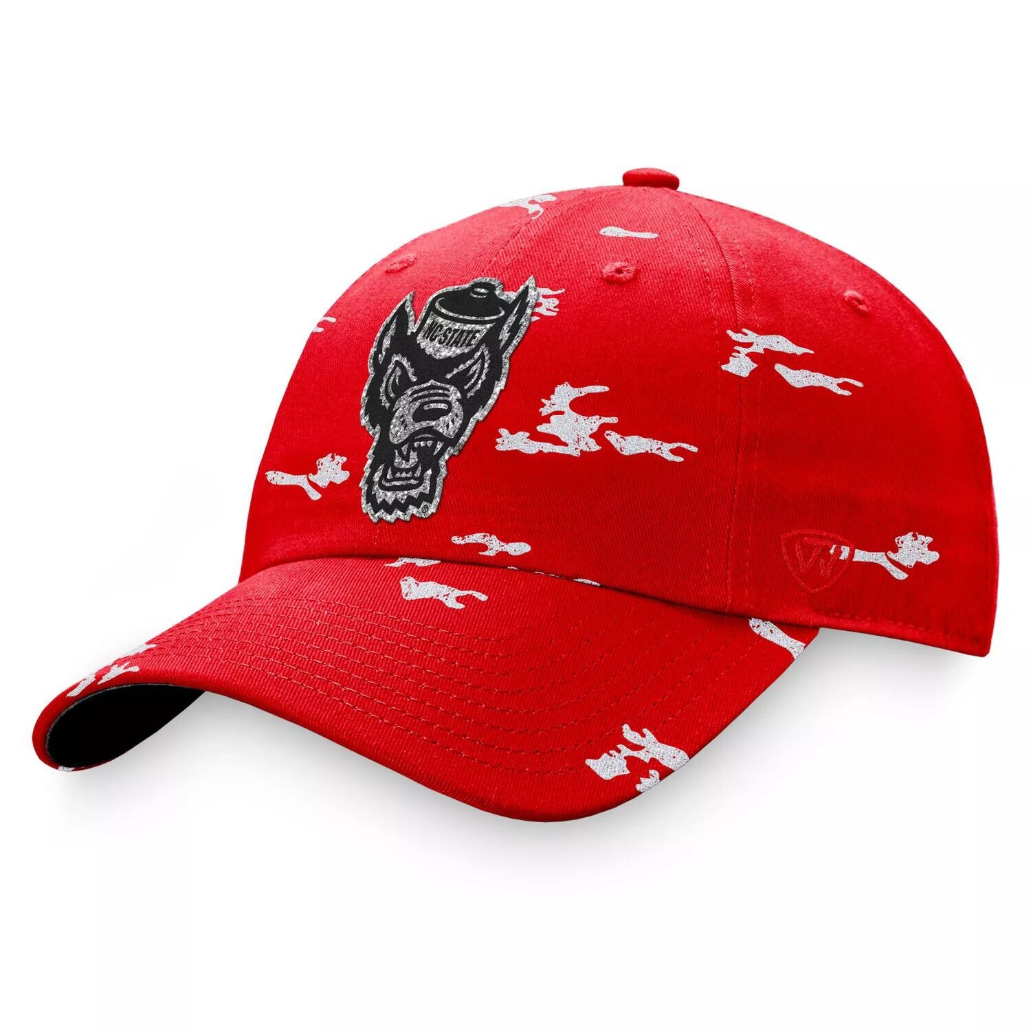 

Женская регулируемая кепка Top of the World красного цвета NC State Wolfpack OHT Military Appreciation Betty