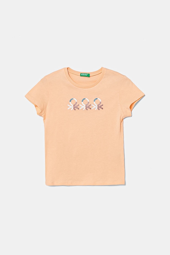 

Детская хлопковая футболка United Colors Of Benetton, оранжевый