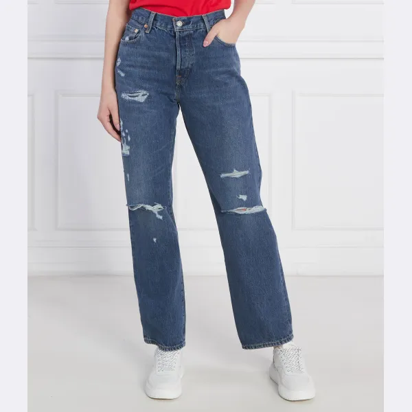 Джинсы прямого кроя Indigo с эффектом потертости Levi'S, синий — фото 2