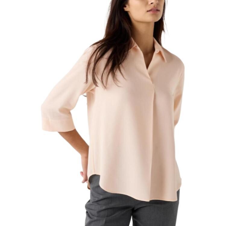 

Блузка из вискозы Uniqlo, пастельно-розовая, Розовый, Блузка из вискозы Uniqlo, пастельно-розовая