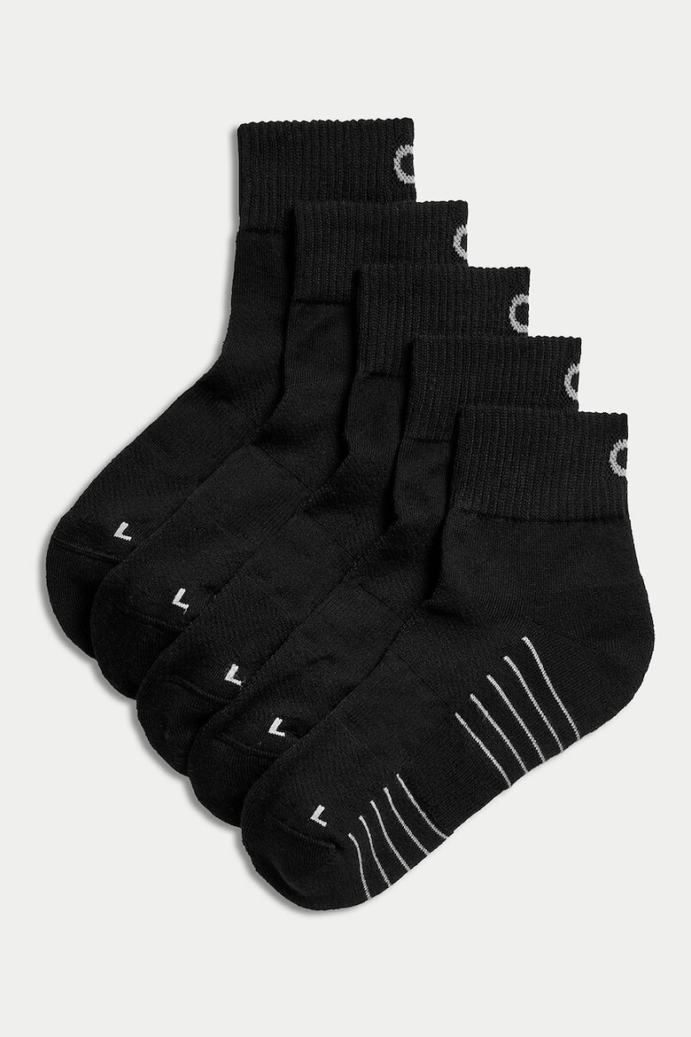 

Короткие носки с набивкой, 5 пар Marks & Spencer, черный
