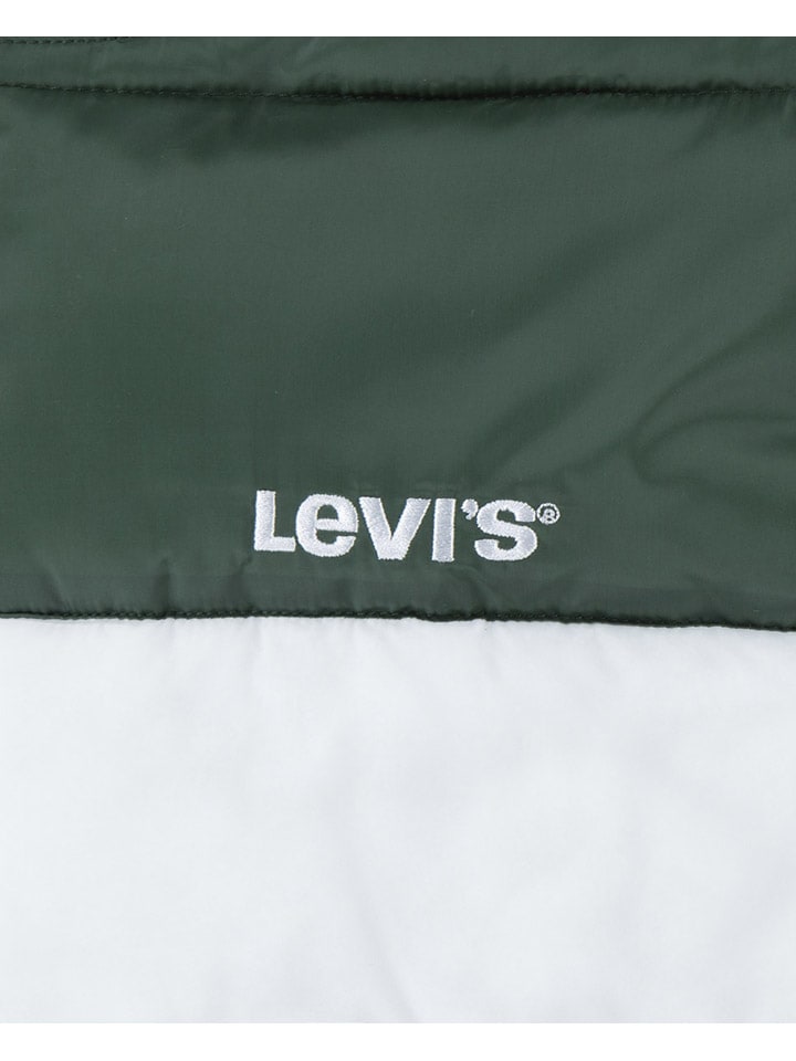 Levi's Kids Стеганая куртка зелено-белого цвета — фото 3