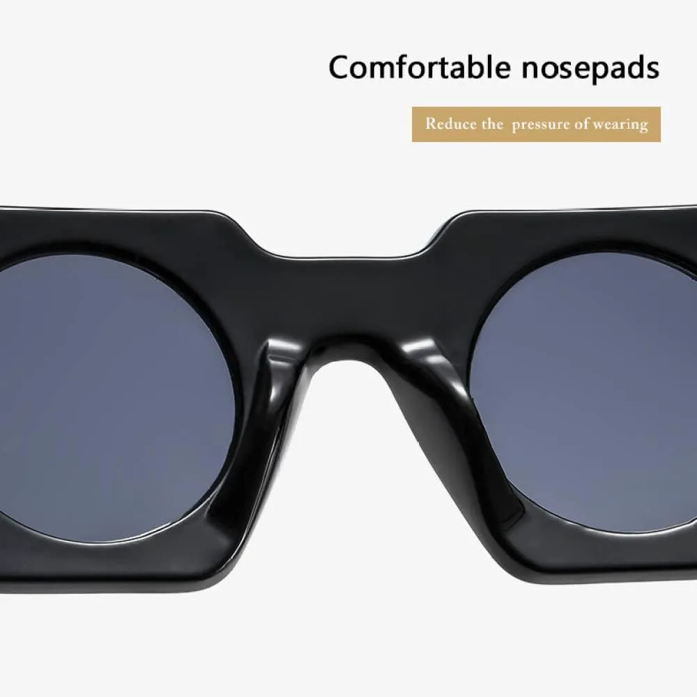 

Солнцезащитные очки в стиле ретро с защитой от УФ-излучения UV400 в панк-стиле, в оправе для женщин и мужчин, с круглыми линзами, черные и синие LANGSER, 4