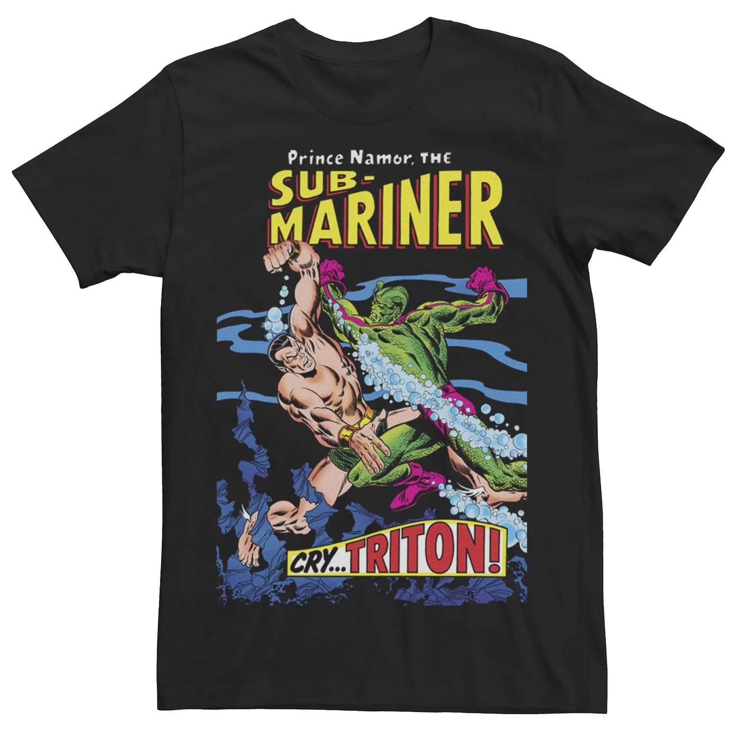 

Мужская футболка Marvel Prince Namor The Sub-Mariner Cry Triton Licensed Character