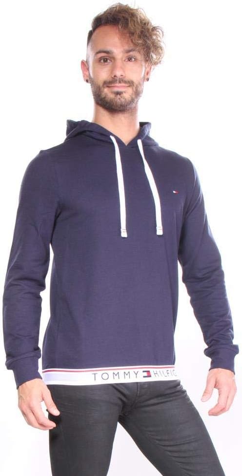 Мужская современная базовая пижама с капюшоном Tommy Hilfiger, Dark Navy — фото 2