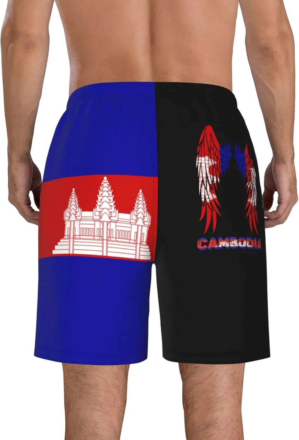 Мужские плавки Wings Cambodia Flag Board Shorts Swim Trunks Generic, белый — фото 4