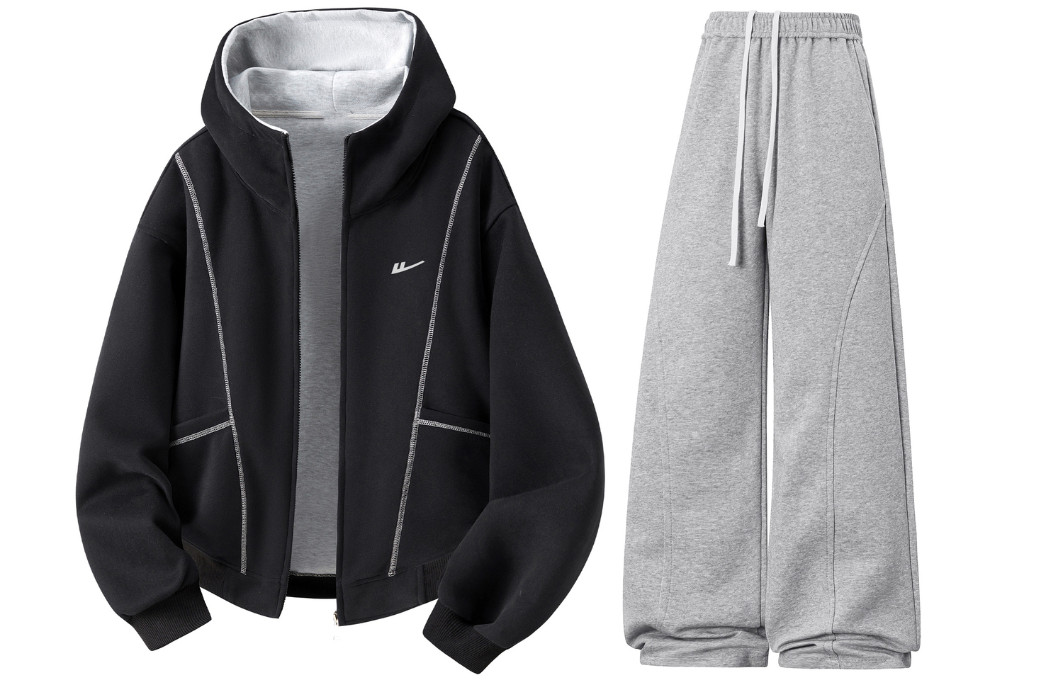 

Толстовка Women's Hooded Moderate Regular WARRIOR, черный+heather серый