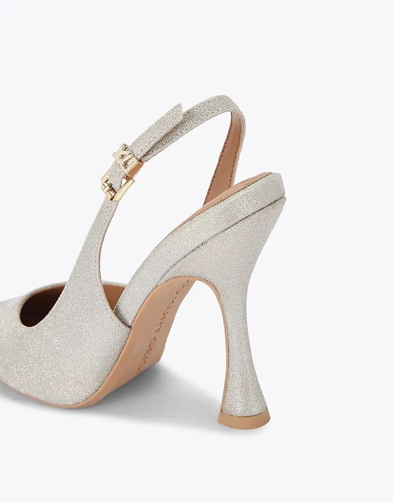 Туфли на каблуке KG Kurt Geiger Aria2 серебристого цвета — фото 4