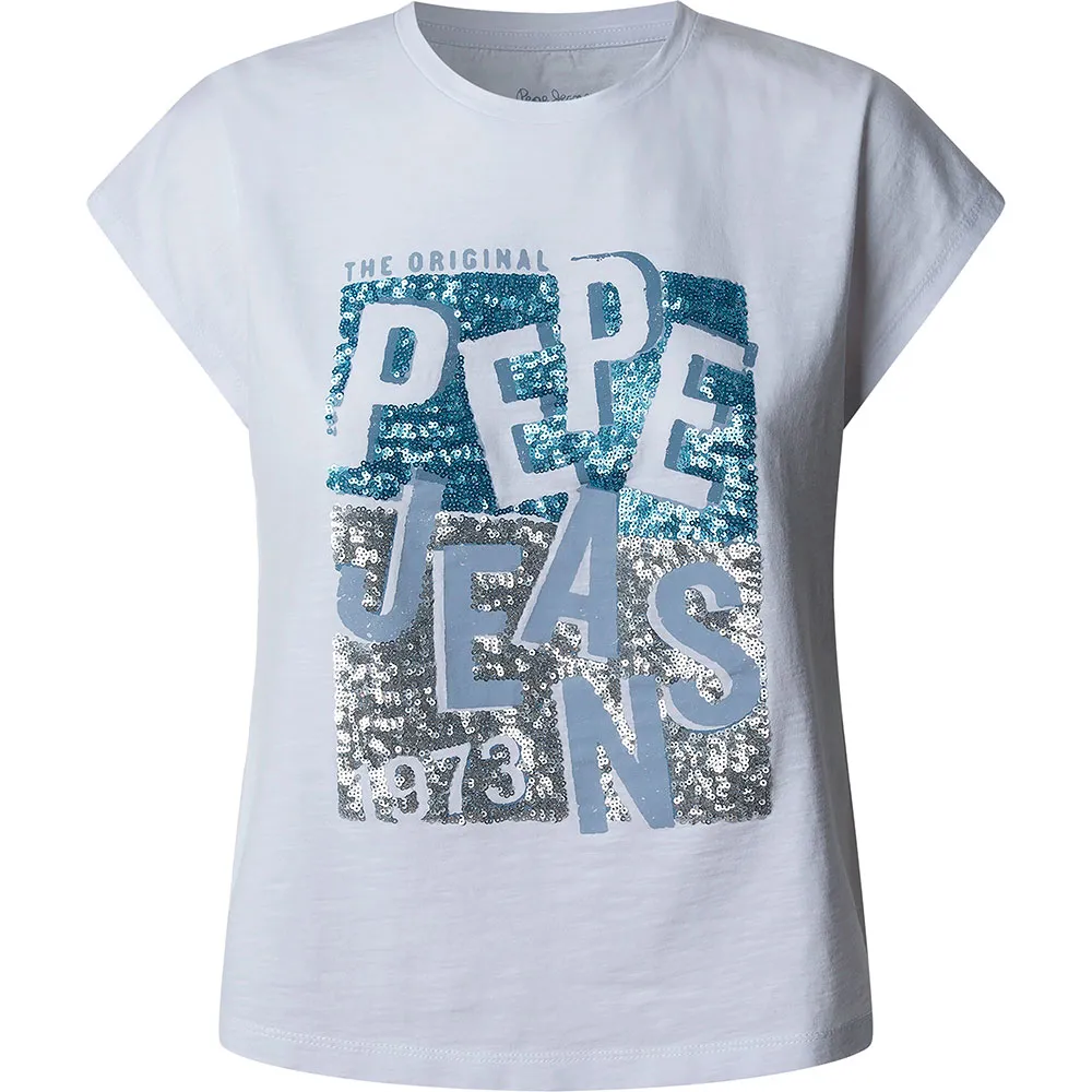 

Футболка с коротким рукавом Pepe Jeans Viti, белый