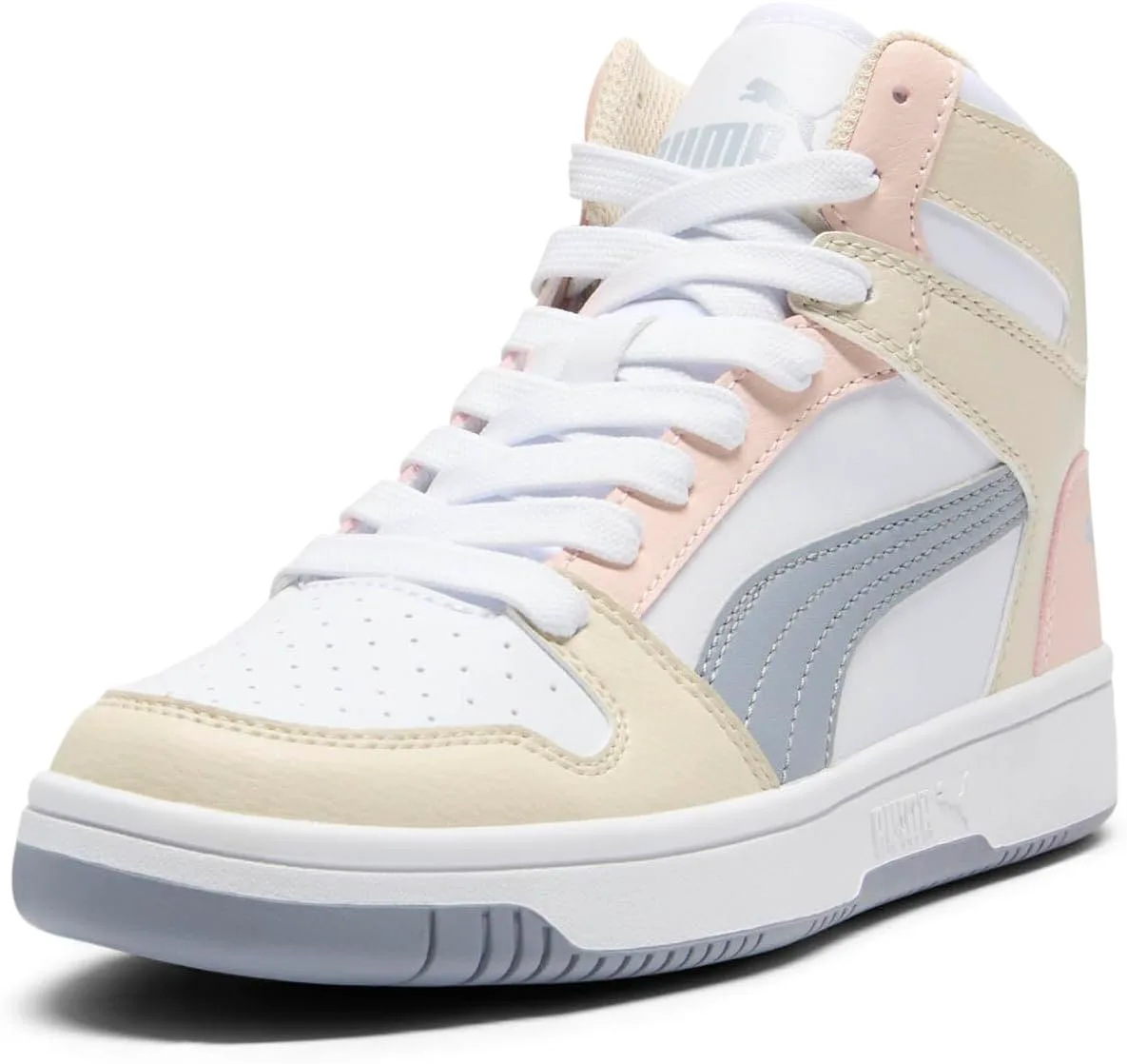 Женские кроссовки Puma Rebound Layup Luster Mid, белый/серый