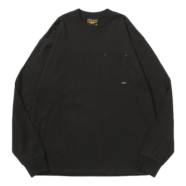 

Футболка basic long sleeve pocket t-shirt 'black' Drew House, черный