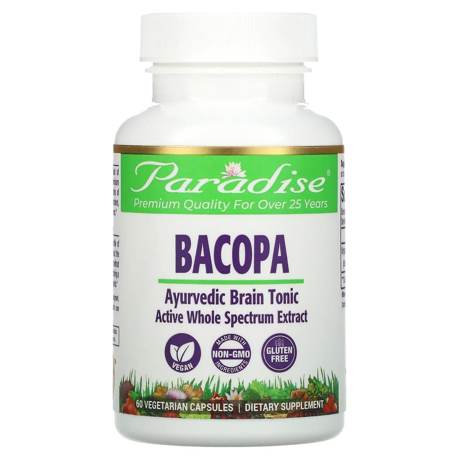 

Paradise Herbs Бакопа 60 вегетарианских капсул