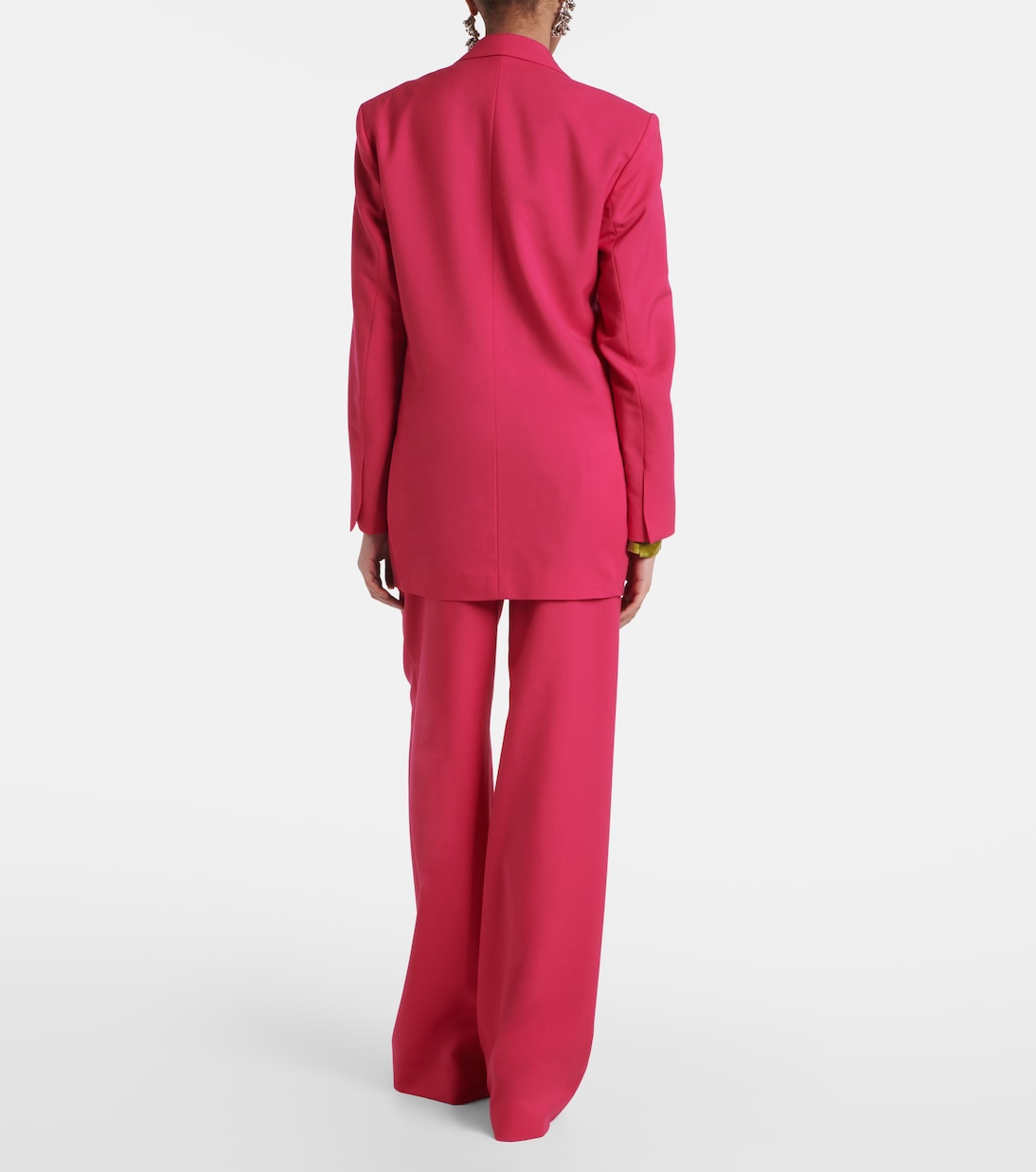 Большой пиджак из шерсти и мохера Dries Van Noten, фуксия — фото 3