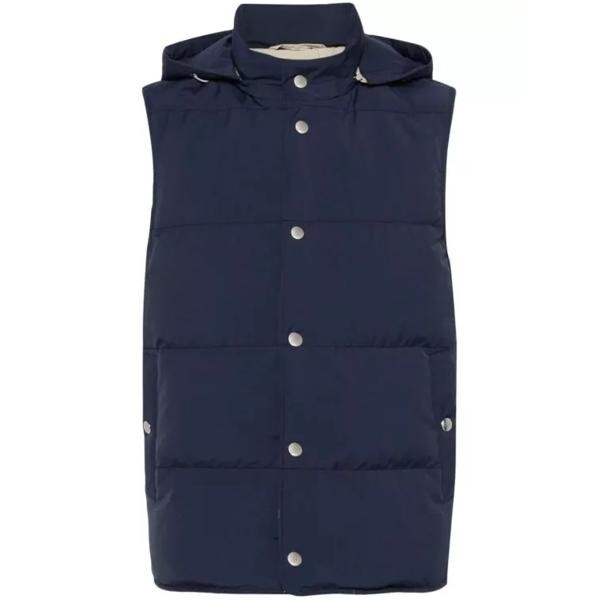 

Куртка navy hooded padded gilet Eleventy, синий