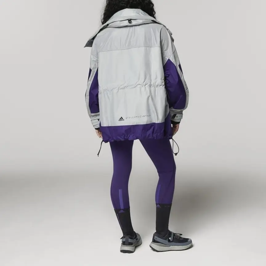 Куртка Stella Mc Adidas для женщин, темный серебристо-серый/светлый голубовато-серый/университетский фиолетовый — фото 4