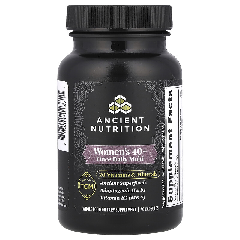 

Ancient Nutrition, Мультивитамины для женщин старше 40 лет, 30 капсул