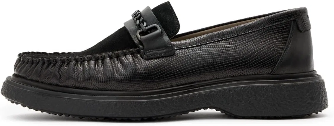 Лоферы AllSaints Gibbs Leather Chain, Black