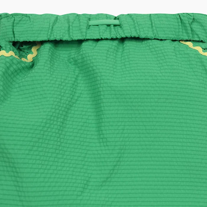 Детские юбка-брюки из сирсакера зелёные от Benetton Kids — фото 4