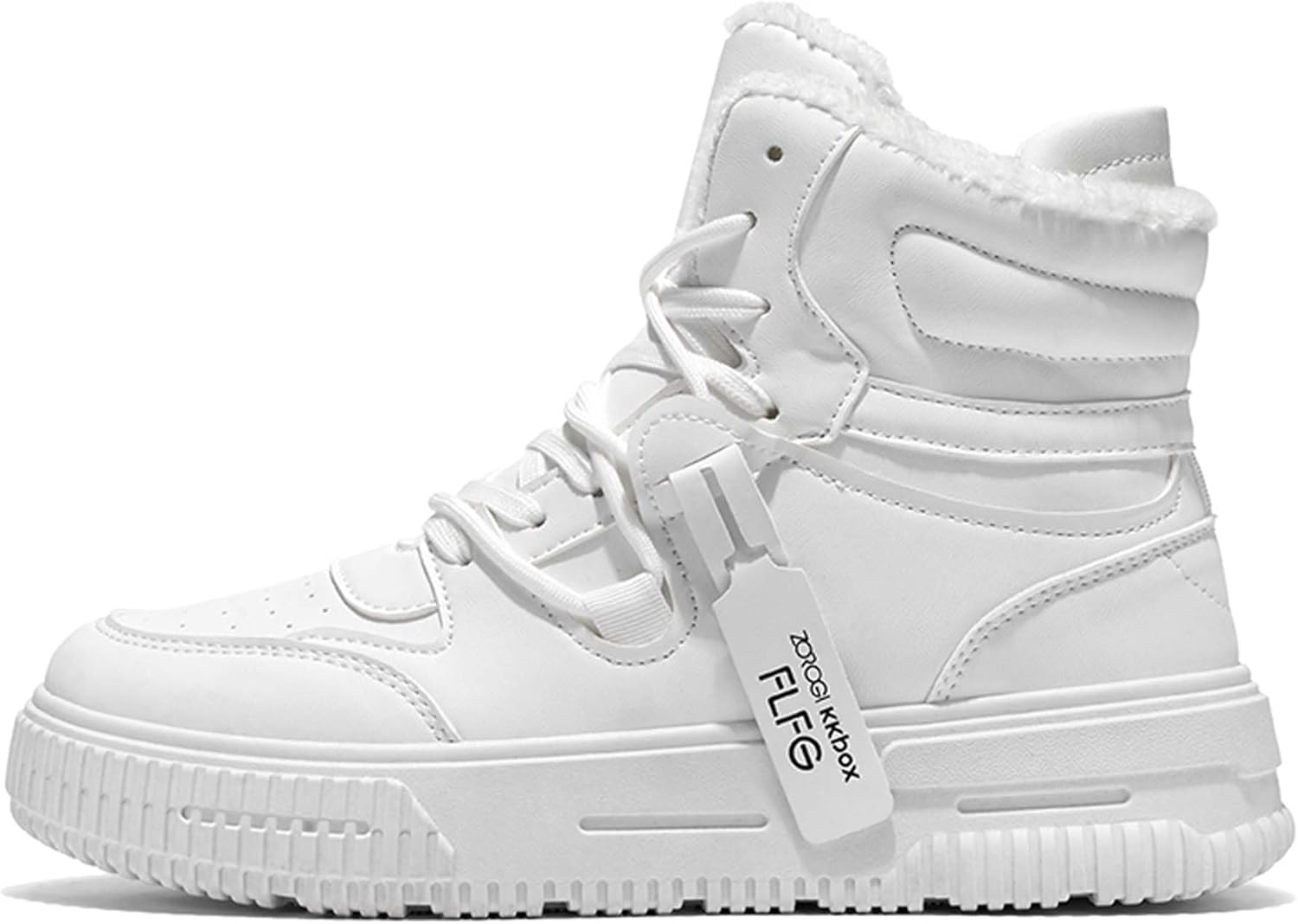 

Зимние бархатные высокие ботинки с противоскользящей подошвой, удобные снежные ботинки, легкая обувь для походов и работы Generic, белый