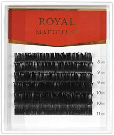 Ресницы Матте Флэт ROYAL LASH D-завиток 0.15мм 12мм