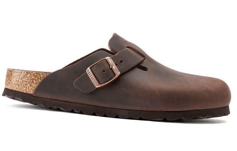 Сабо Boston Oiled Leather Habanna Birkenstock, цвет Red Brown — фото 2