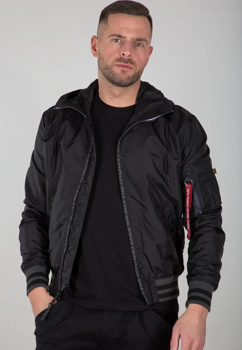 

Куртка-бомбер Alpha Industries " Alpha Industries Мужчины - Куртки-бомберы MA-1 LW Hooded PZ", черный