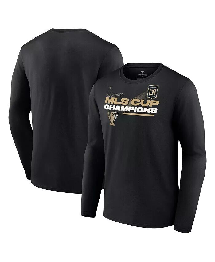 

Мужская черная футболка с длинным рукавом LAFC 2022 MLS Cup Champions Locker Room Fanatics