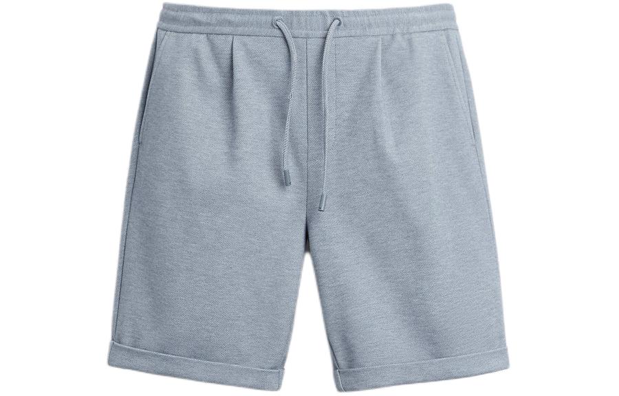 

Повседневные шорты мужские с зебровым принтом синие ZARA